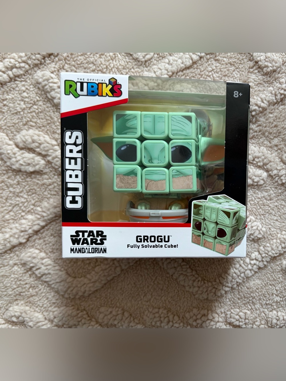 Star Wars Rubiks Cube - Grogu Fully Solvable Cube Game W/ Detachable Body & Ears